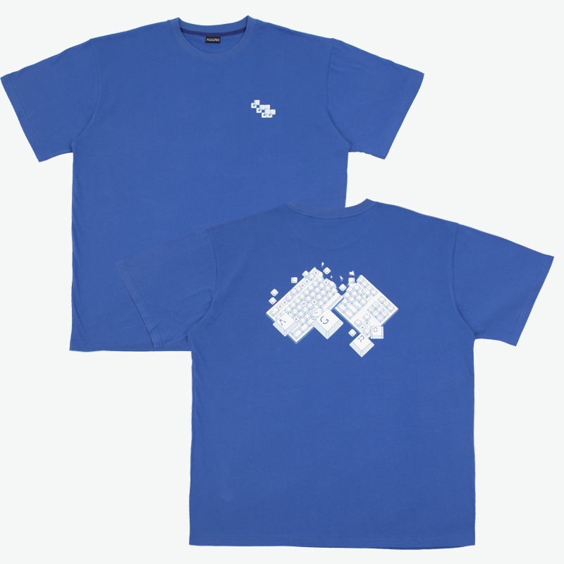 키보드 샷건 반팔 티셔츠 BLUE,어그로,aggro